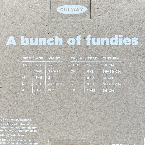 Old Navy Bikinis Underwear 7 Pack for Girls Large - Picture 4 of 8